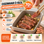 🍳 Frigideira de Pedra Multifunções | Antiaderente e compatível com todos os fogões: gás, elétrico, indução, entre outros...
