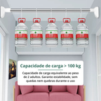 Barra telescópica ajustável e multifuncional sem perfuração, que se estende até 160 cm (NEW)