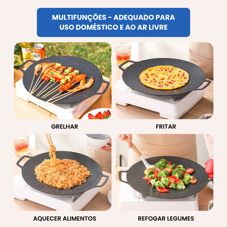 🔥Frigideira antiaderente multifuncional de 6 camadas, compatível com placas de indução