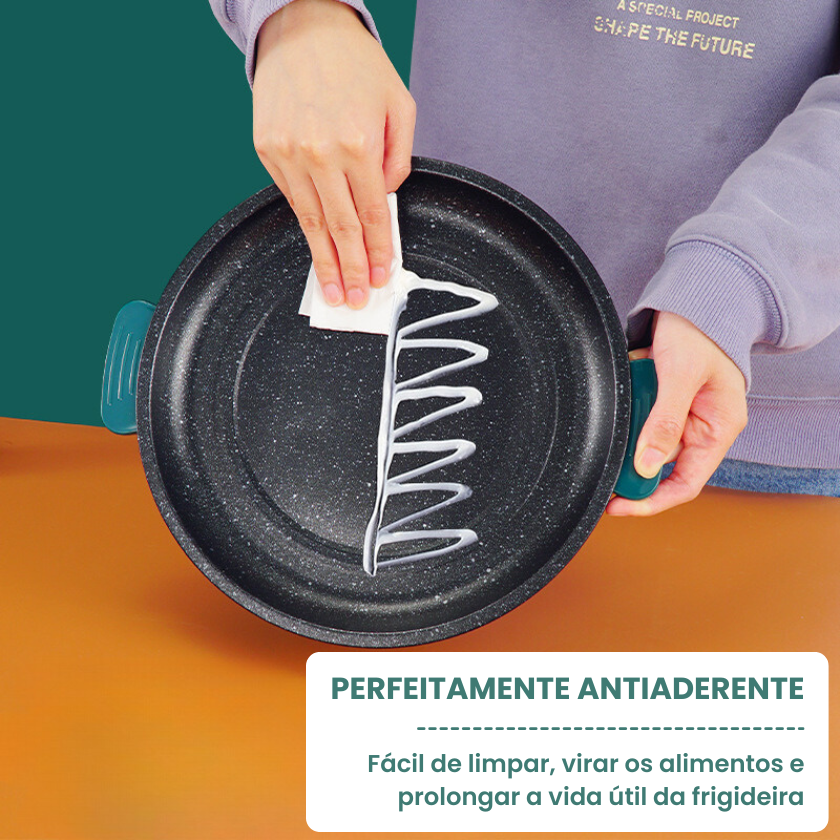 Frigideira de pedra de dupla potência com tecnologia de economia de energia de nova geração