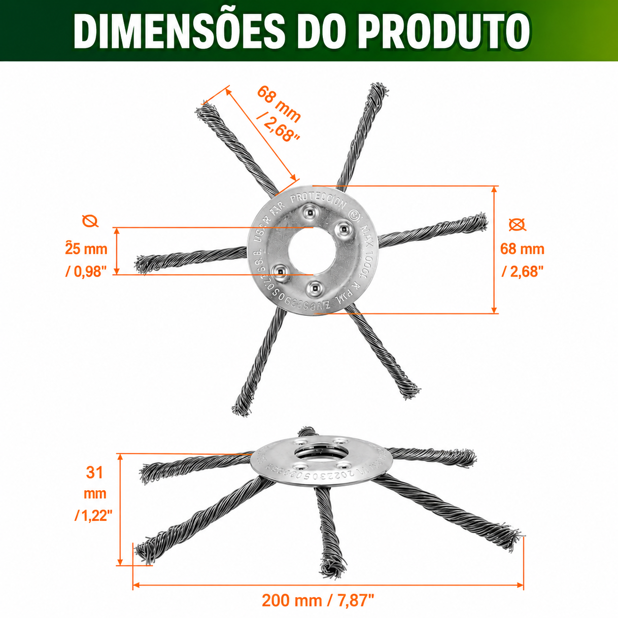 💥Desconto De 70% | A Cabeça Do Cortador De Relva Possui 6 Lâminas Em Aço Inoxidável