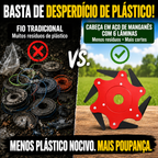 KIT COMPLETO COM TODOS OS ACESSÓRIOS - Cabeça de corte de 6 lâminas em aço manganês