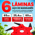 KIT COMPLETO COM TODOS OS ACESSÓRIOS - Cabeça de corte de 6 lâminas em aço manganês