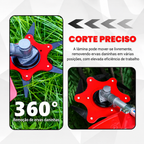 KIT COMPLETO COM TODOS OS ACESSÓRIOS - Cabeça de corte de 6 lâminas em aço manganês
