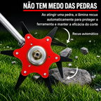 KIT COMPLETO COM TODOS OS ACESSÓRIOS - Cabeça de corte de 6 lâminas em aço manganês