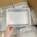 Bandeja de Aço Inoxidável 304 com Tampa Hermética (2,1 L – 25,5 × 19,7 × 5,7 cm) | 70% DE DESCONTO!