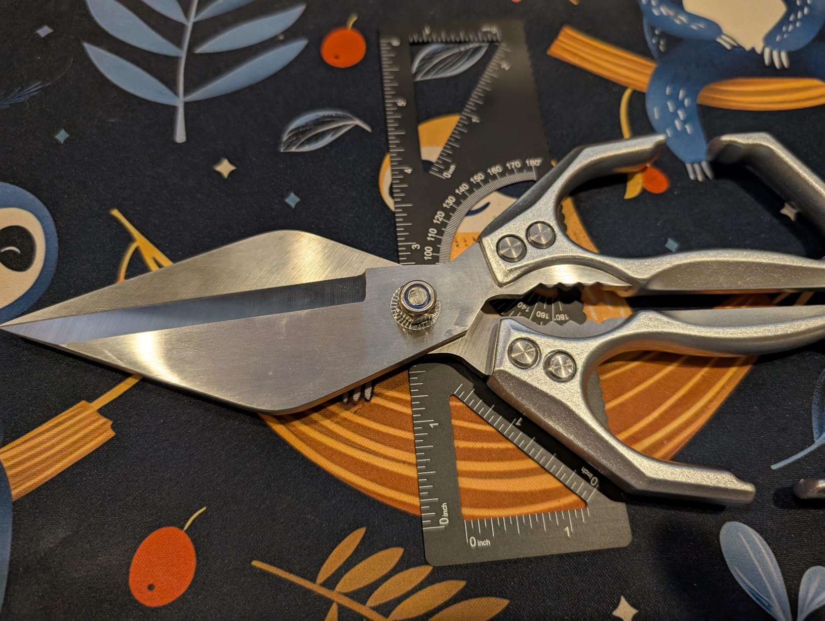 🇪🇸 Tijeras grandes con hoja en forma de diamante, hechas de acero inoxidable macizo importado de Alemania