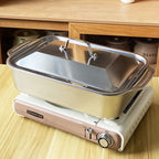 🇵🇹 Bandeja de cozedura direta em aço inoxidável 304 maciço da Alemanha (3,5 Litros)