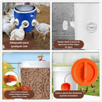 ⚡Porta De Alimentação Automática Para Galinhas E Patos Para Todos Os Tipos De Baldes – Inclui Broca Serra Copo