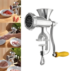 ⚡Picador de carne manual doméstico com acessório para enchidos, compacto e prático