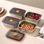 🇵🇹 Recipiente em aço inox AISI 316 com tampa a vácuo (19 x 13,5 x 5,5 cm)