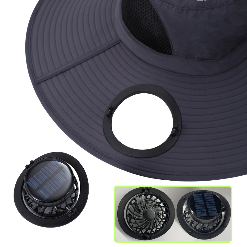 💥70% DE DESCONTO | Chapéu Com Ventilador Solar