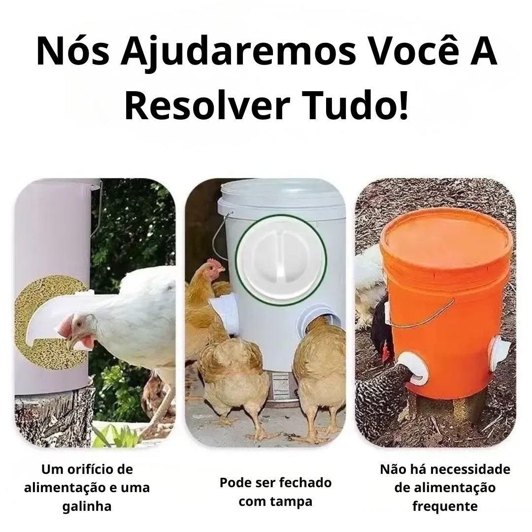 ⚡Porta De Alimentação Automática Para Galinhas E Patos Para Todos Os Tipos De Baldes – Inclui Broca Serra Copo