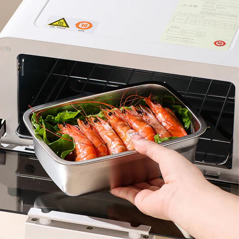 🇵🇹 Recipiente em aço inox AISI 316 com tampa a vácuo (19 x 13,5 x 5,5 cm)