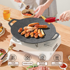 🇵🇹 Frigideira de pedra Maifan antiaderente de 6 camadas compatível com fogões de indução IH