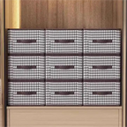 Caixa De Arrumação Com Padrão Houndstooth, Prática E Dobrável (40 cm x 28 cm x 20 cm)