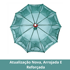 🇵🇹 Jaula armadilha de pesca tipo guarda-chuva de grande tamanho com múltiplas entradas