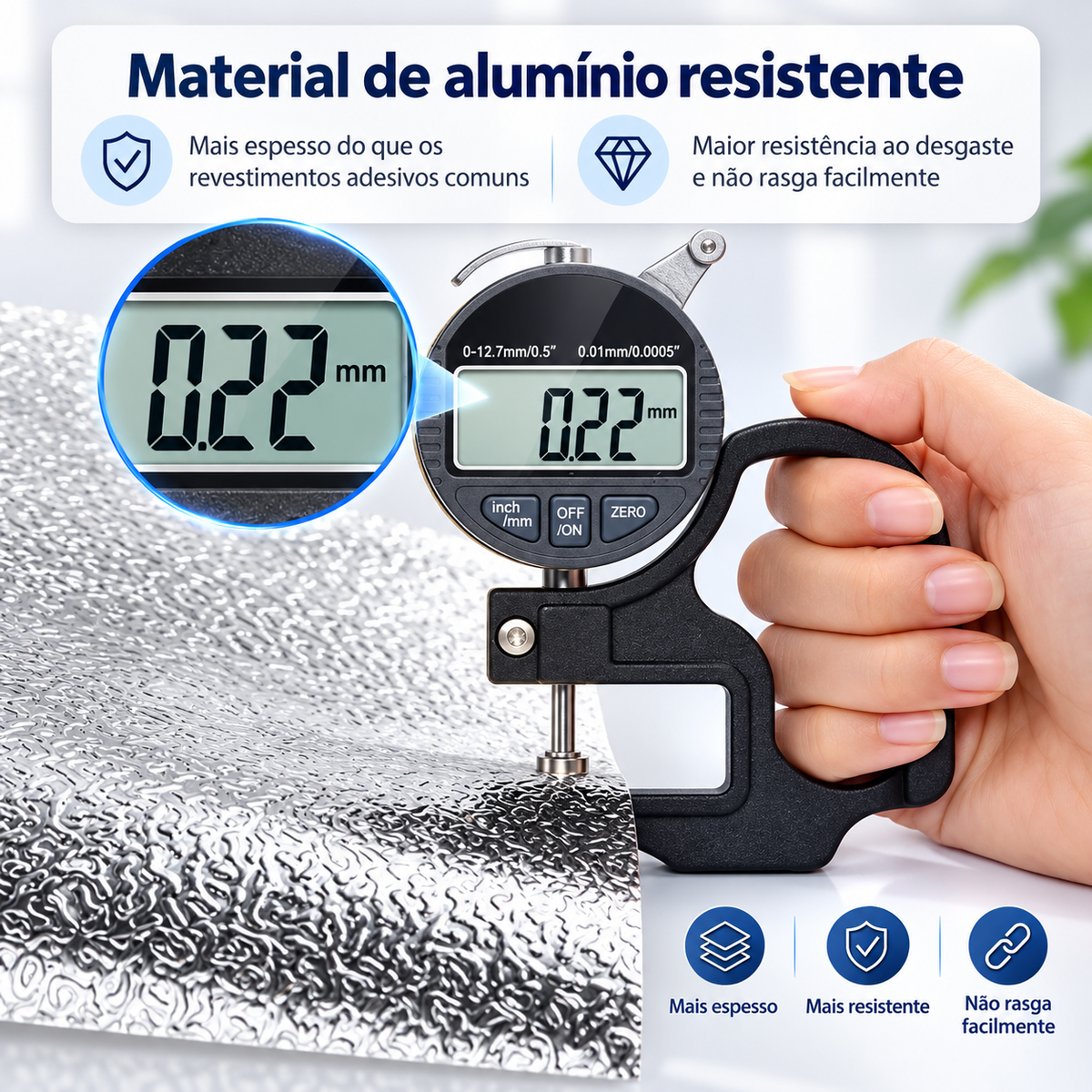 🎉 ATÉ 70% DE DESCONTO | Rolo Protetor de Alumínio Autocolante 10m – Cobertura Duradoura para Todas as Superfícies