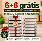 🎁 70% DE DESCONTO | Caixa Hermética em Aço Inoxidável 304