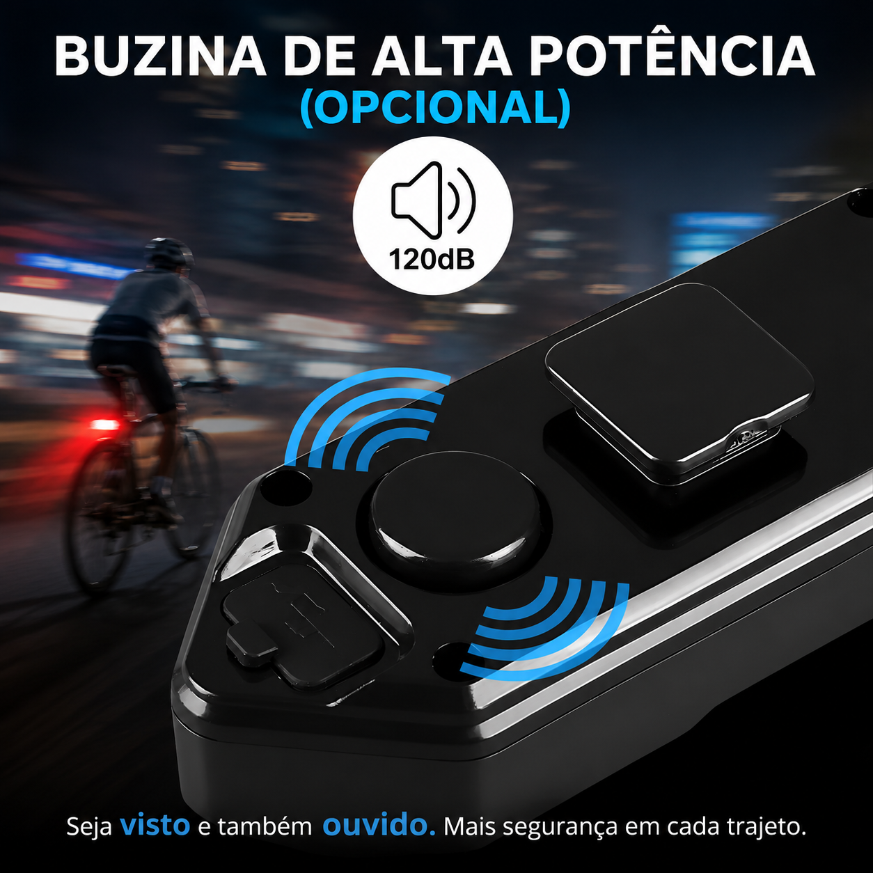 LUZ TRASEIRA PARA BICICLETA COM PISCAS SEM FIOS