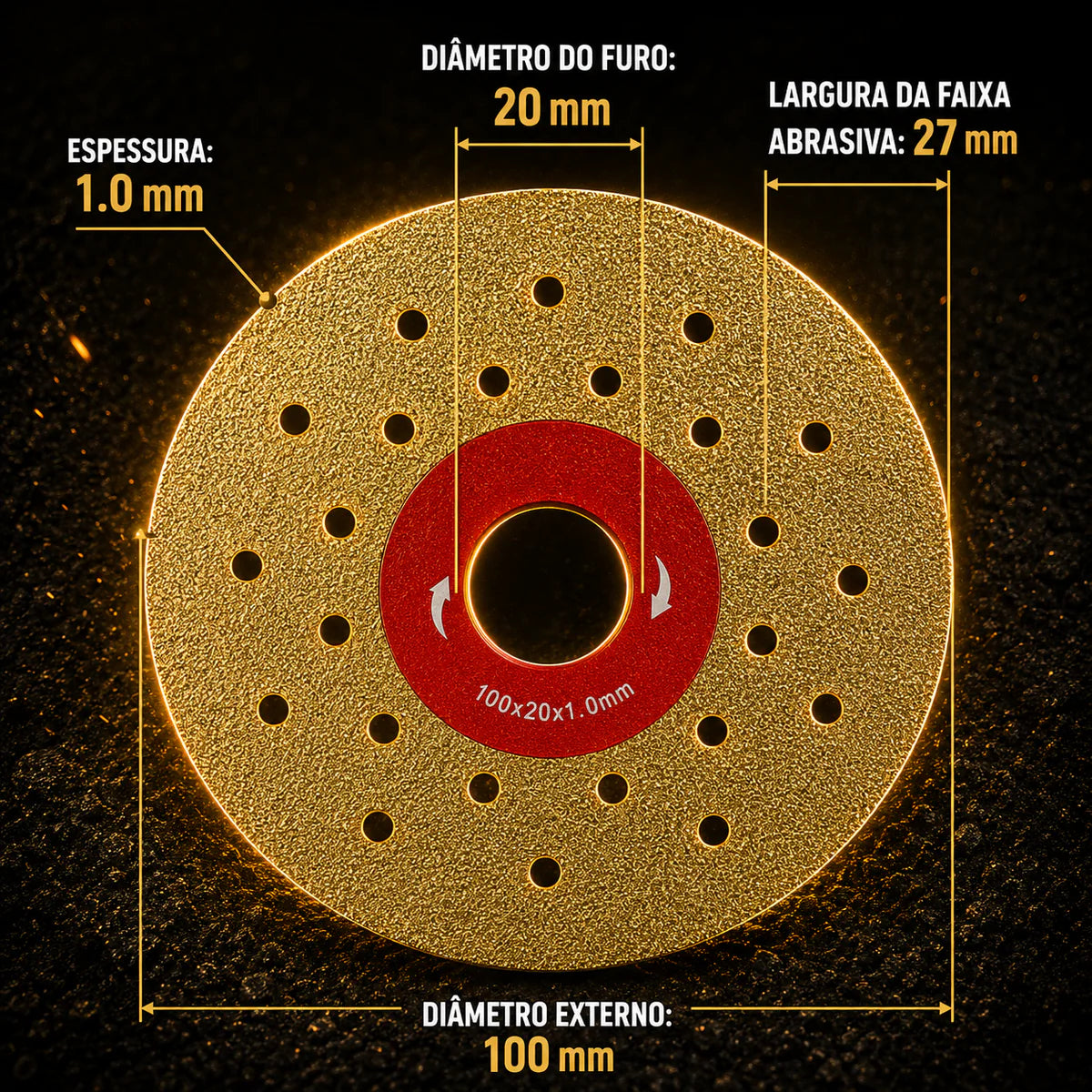 ✨Disco De Corte E Desbaste De Diamante 2 Em 1 Multifuncional Premium