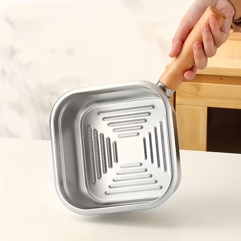Fritadeira Multifuncional Em Inox 304, Compatível Com Todos Os Tipos De Fogão