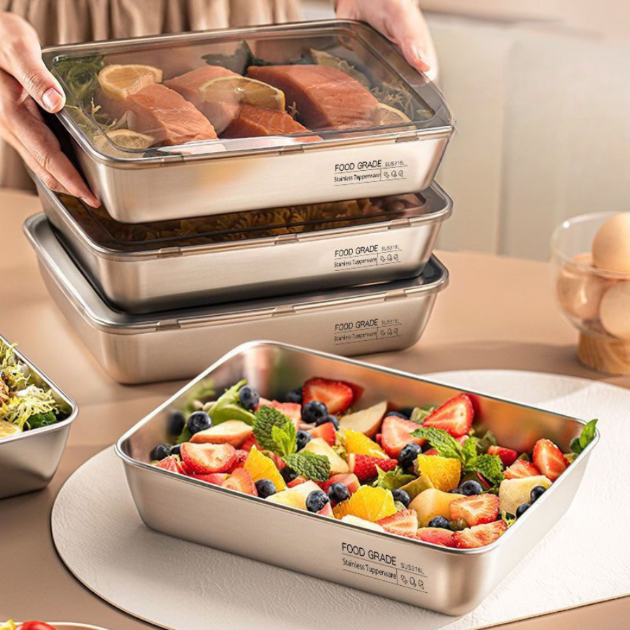 🇵🇹 Recipiente para alimentos em aço inoxidável AISI 304 – 2000 ml