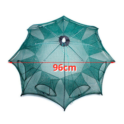 🇵🇹 Jaula armadilha de pesca tipo guarda-chuva de grande tamanho com múltiplas entradas