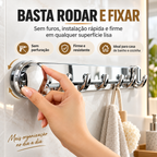 [🎁 70% DE DESCONTO] Suportes de aço inoxidável com 5 ganchos, práticos e capazes de suportar até 20 kg.