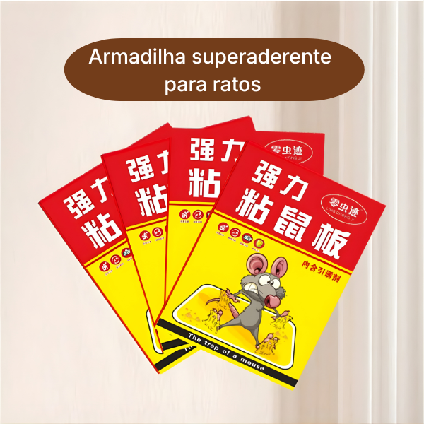⚡️ Armadilha adesiva para ratos: nova versão com cola super-resistente, captura ratos muito rapidamente.