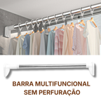 ⚡ Barra telescópica ajustável e multifuncional sem perfuração, que se estende até 160 cm (NEW)