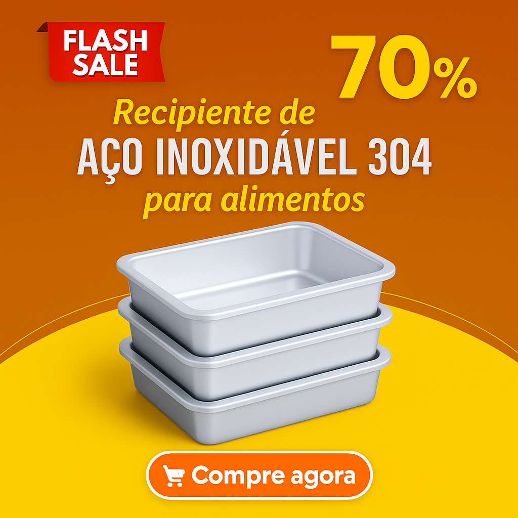🇵🇹 Recipiente para alimentos em aço inoxidável AISI 304 – 2000 ml