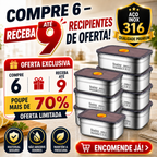 Caixa De Comida A Vácuo De Aço Inoxidável Antibacteriano 316 (19*13,5*5,5cm)