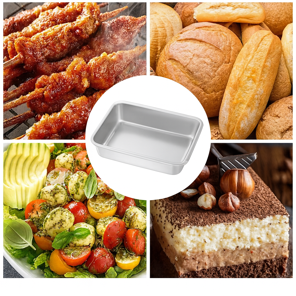 🔥 DESCONTO DE 70% | Recipiente de Aço Inoxidável 304 - 2100ml (26 × 20 × 6 cm)