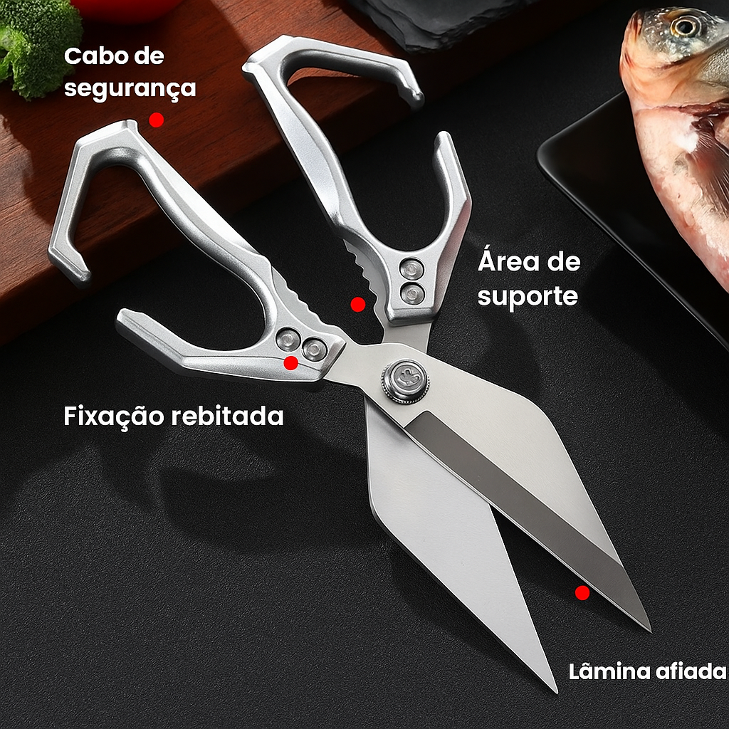 🇪🇸 Tijeras grandes con hoja en forma de diamante, hechas de acero inoxidable macizo importado de Alemania