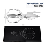 🇪🇸 Tijeras grandes con hoja en forma de diamante, hechas de acero inoxidable macizo importado de Alemania