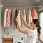 Barra telescópica ajustável e multifuncional sem perfuração, que se estende até 160 cm (NEW)