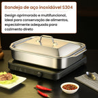 Panela de Aço Inoxidável Maciço 304 (3,5 L) – Apta para Todos os Tipos de Fogão | 70% de Desconto!