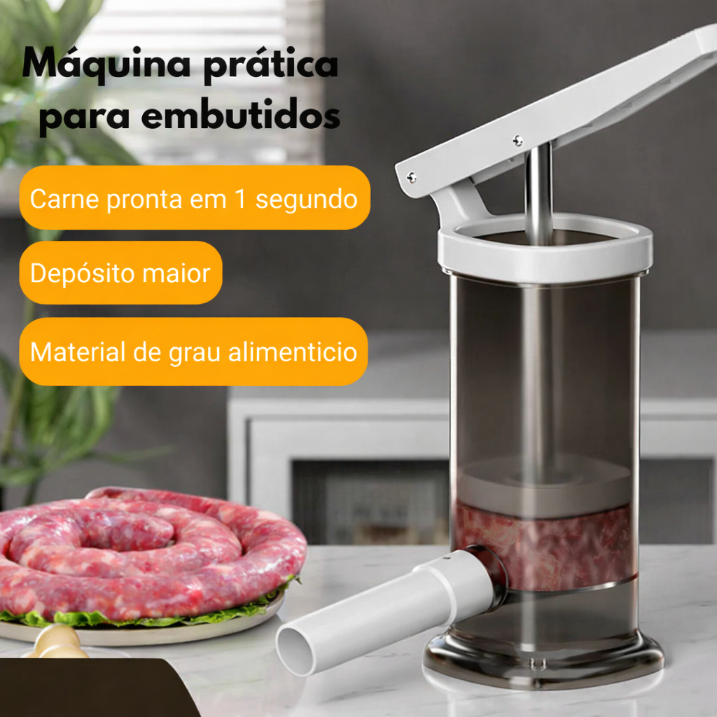Máquina De Embutir Caseira Prática – 🎁 4 Bocais