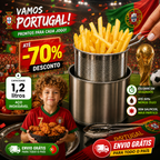 🇵🇹 Panela Fritadeira De 1.2L Em Aço Inoxidável 304 Alemão, Compatível Também Com Fogões De Infravermelhos