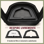 🛡️ A viseira protege o rosto, os olhos e as vias respiratórias durante o trabalho