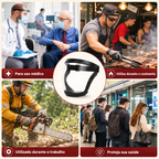 🛡️ A viseira protege o rosto, os olhos e as vias respiratórias durante o trabalho