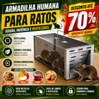 🐭 BestSeller™ - Gaiola Armadilha Humana Para Ratos, Ratinhos E Esquilos Vivos