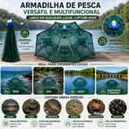🐟 Rede de Pesca Dobrável 96 cm | Apanha Peixes Enquanto Dorme