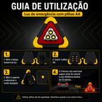 🚨 (SUPER OFERTA) Triângulo De Emergência Para Automóvel Com Luz LED Integrada