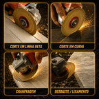 ⚡ Disco De Corte E Desbaste De Diamante 2 Em 1 Multifuncional Premium