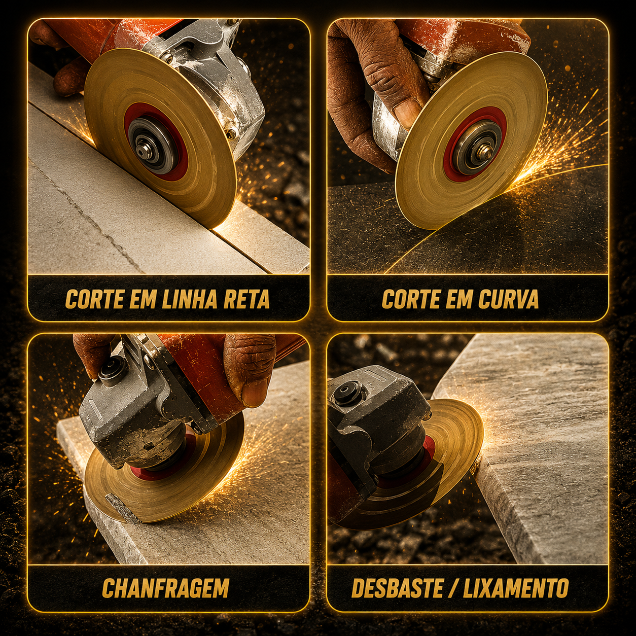 ⚡ Disco De Corte E Desbaste De Diamante 2 Em 1 Multifuncional Premium