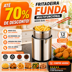 🔥 Panela Fritadeira De 1.2L Em Aço Inoxidável 304 Alemão, Compatível Também Com Fogões De Infravermelhos