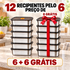 🥘 Leve 12, Pague Apenas 6 | Recipientes em Aço Inoxidável 316L com Tampa de Vácuo