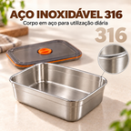 🥘 Leve 12, Pague Apenas 6 | Recipientes em Aço Inoxidável 316L com Tampa de Vácuo